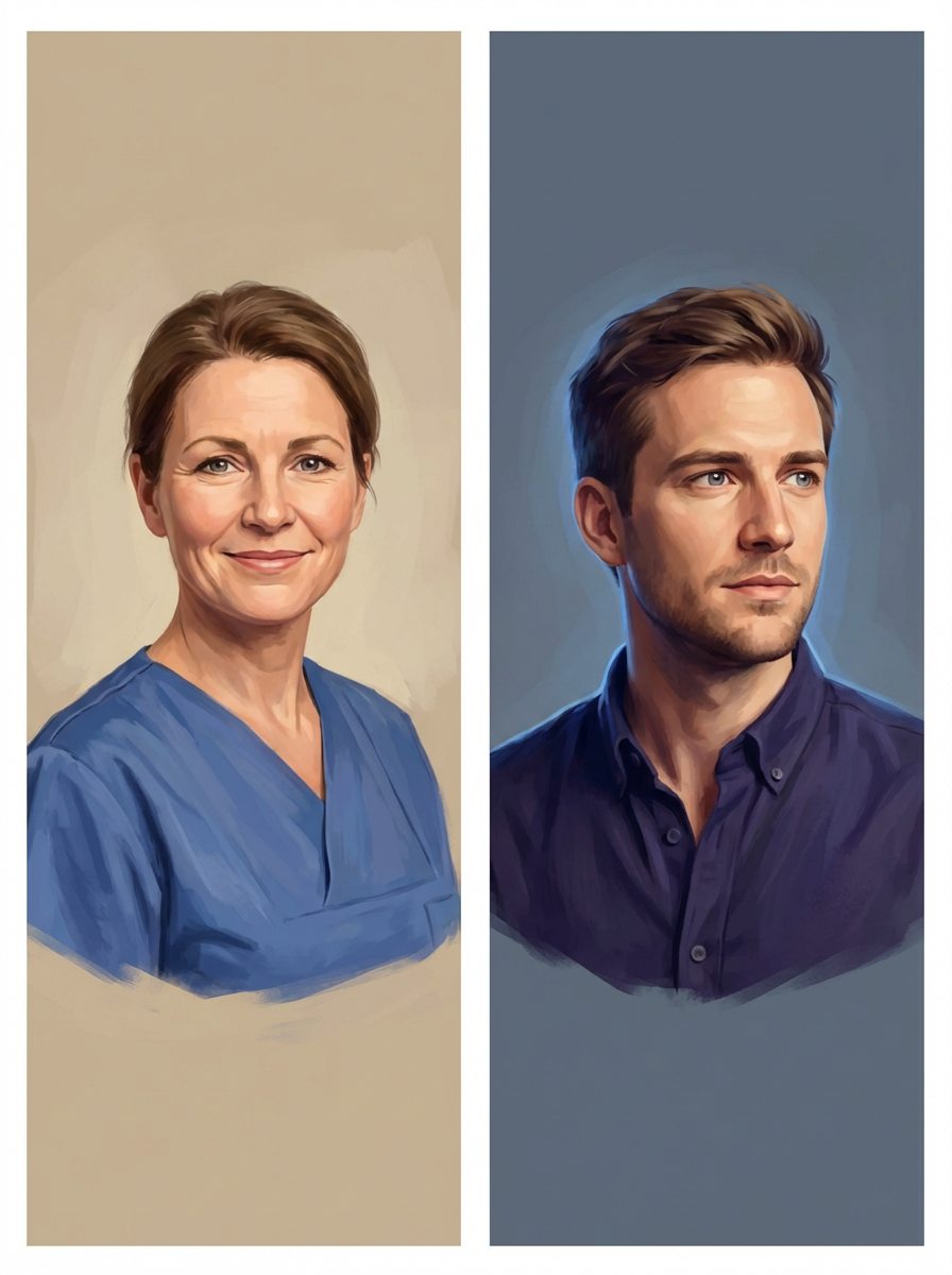 Stilisiertes Portrait des Kassavio-Gründerteams