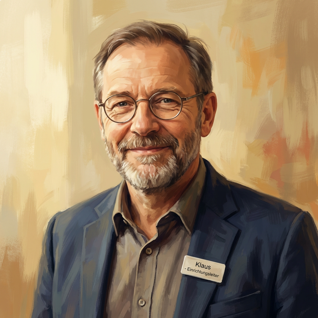 Stilisiertes Portrait von Klaus Weber